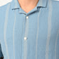 Men's Striped Slim Fit Resort Collar Shirt - detail View