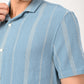 Men's Striped Slim Fit Resort Collar Shirt - detail View