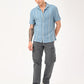 Men's Striped Slim Fit Resort Collar Shirt - 6 View