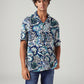 Men's Printed Relaxed Fit Resort Collar Shirt - Styleshot View