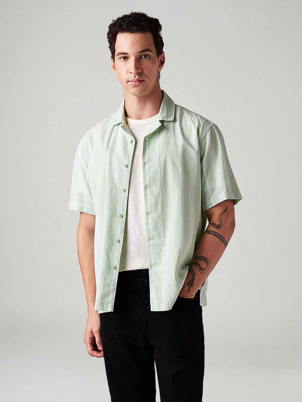 Men's Striped Relaxed Fit Shirt
