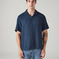 Men's Solid Relaxed Fit Textured Shirt - Front View