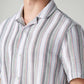 Men's Striped Relaxed Fit Linen Camp Shirt - 20 View