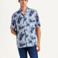 Men's Floral Light Blue Relaxed Fit Camp Shirt - Styleshot View