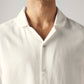 Men's Solid Relaxed Fit Resort Collar Shirt - Detail View