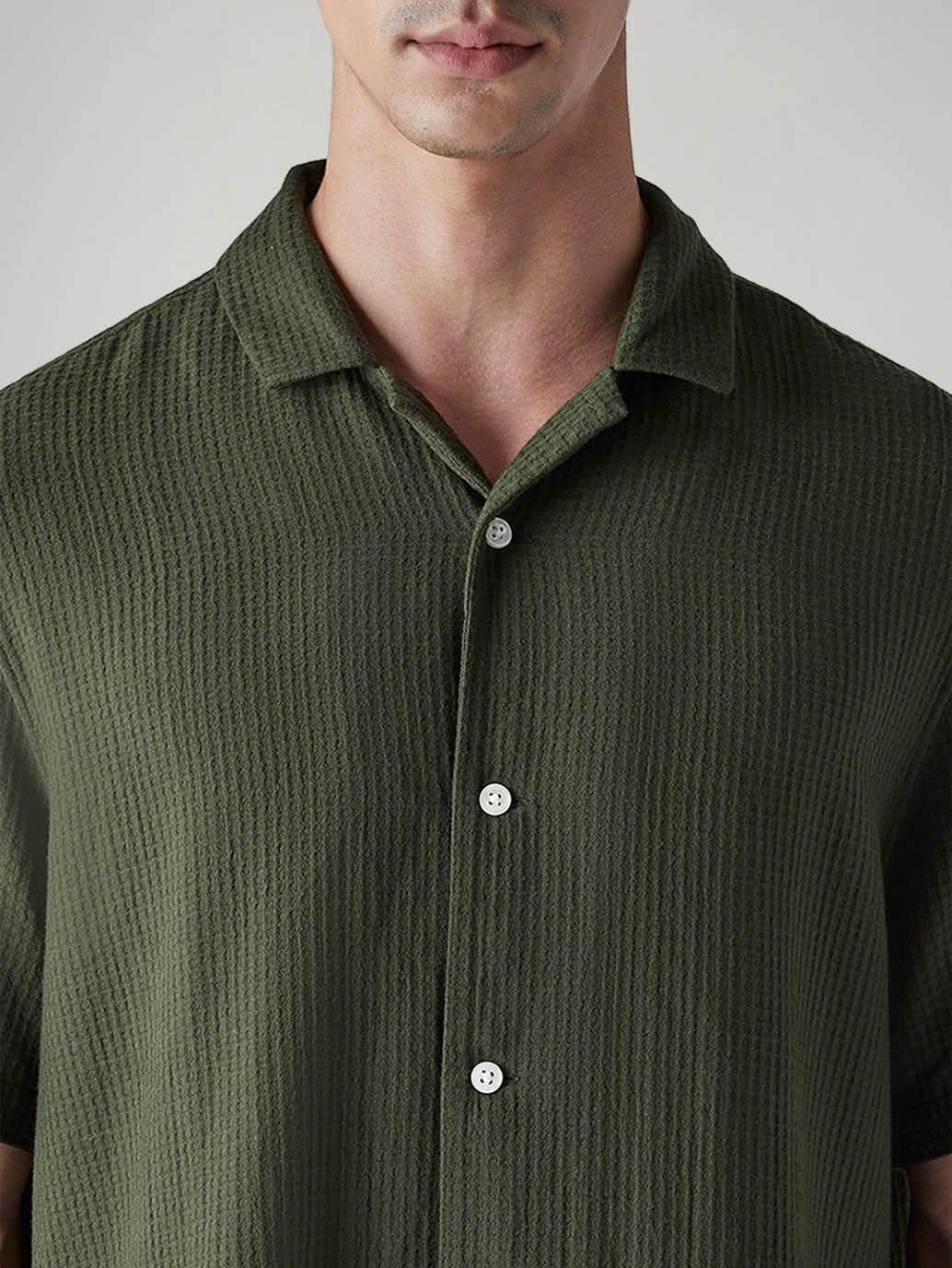 Men's Textured Relaxed Fit Shirt - 20 View