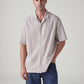 Men's Striped Relaxed Fit Dobby Shirt - Front View