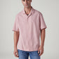 Men's Striped Relaxed Fit Dobby Shirt - Front View