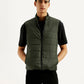 Men's Solid Green puffer Jacket - Styleshot View
