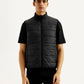Men's Solid Green puffer Jacket - Front View