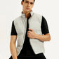 Men's Solid Grey Puffer Jacket - Elevated View