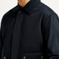Men's Navy Solid Slim Fit Jacket - Detail View
