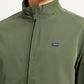 Men's Solid Slim Fit Bomber Jacket - Detail View