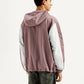 Men's Colorblock Mauve Windcheater Jacket - Back View