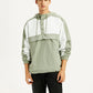 Men's Colorblock Green Windcheater Jacket - Front View