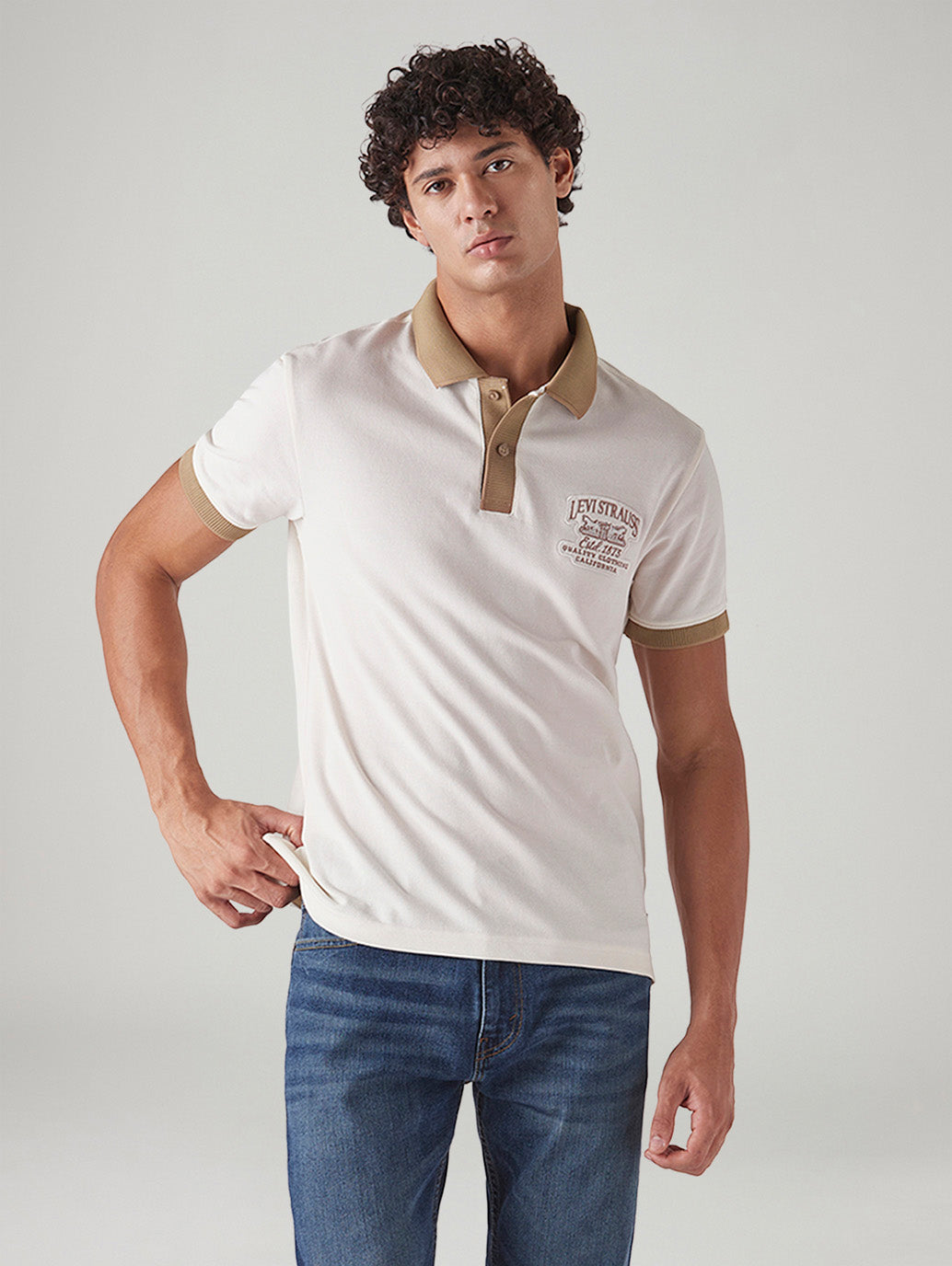 Men's Colorblock Slim Fit Pique Polo T-Shirt - Styleshot View
