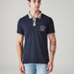 Men's Colorblock Slim Fit Pique Polo T-Shirt - Front View