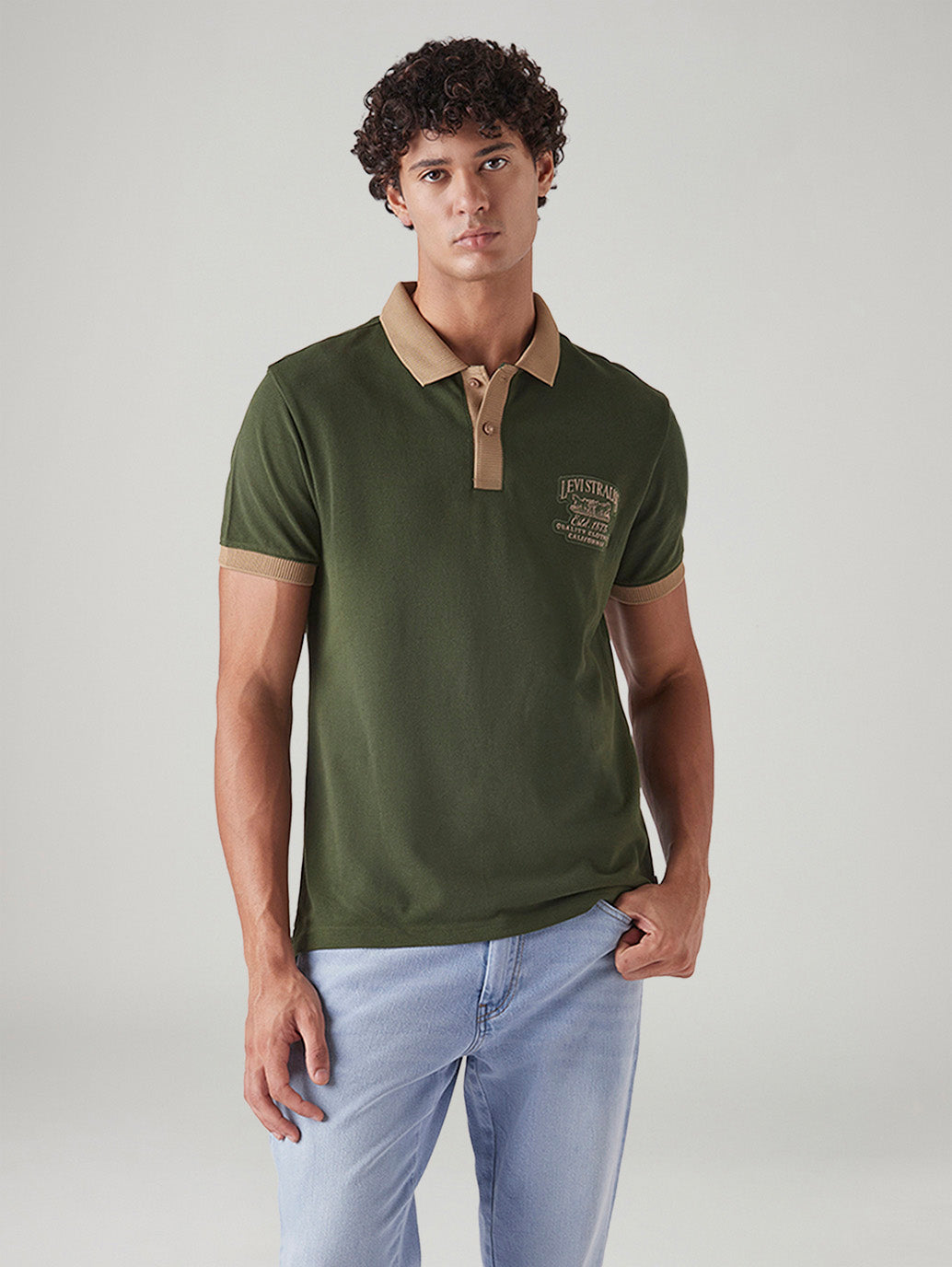 Men's Colorblock Slim Fit Pique Polo T-Shirt - Styleshot View