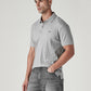 Men's Textured Grey Ribbed Polo T-shirt - Styleshot View