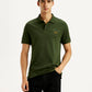 Men's Brand Logo Dark Green Slim Fit Polo T-shirt - Styleshot View