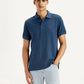 Men's Dark Blue Slim Fit Polo T-shirt - Styleshot View
