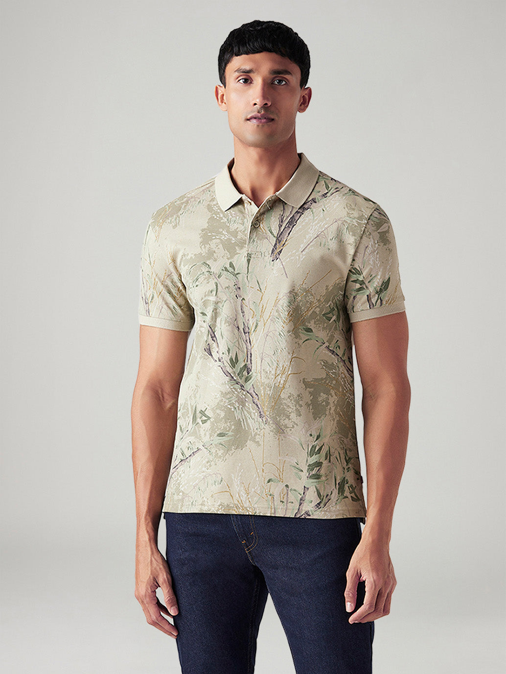 Men's Printed Slim Fit T-Shirt - Front View