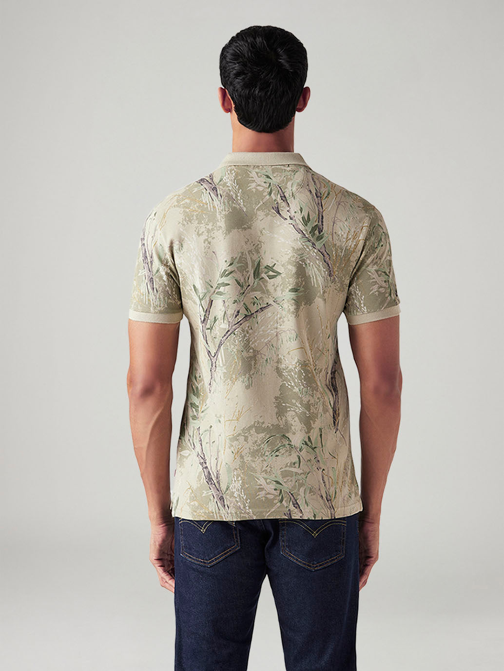 Men's Printed Slim Fit T-Shirt - Back View