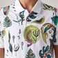Men's Abstract Slim Fit Polo T-Shirt - Detail View