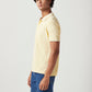 Men's Solid Slim Fit Pique Linen Polo T-Shirt - Side View