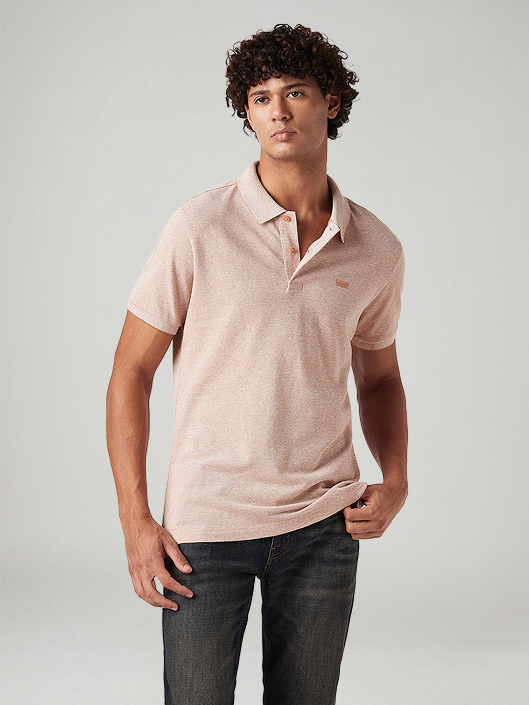 Men's Solid Slim Fit Pique Linen Polo T-Shirt