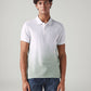 Men's Ombre Slim Fit Overdyed Pique Polo T-Shirt - Front View