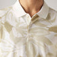 Men's Printed Slim Fit Pique Polo T-Shirt - Detail View
