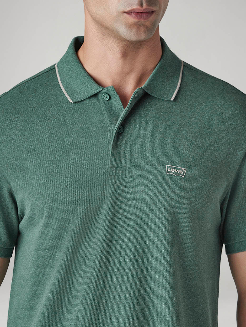 Men's Solid Green Pique Polo T-shirt - 20 View