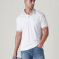 Men's Solid White Interlock Polo T shirt - Styleshot View