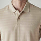 Men's Striped Beige Jersey Polo T-shirt - 20 View