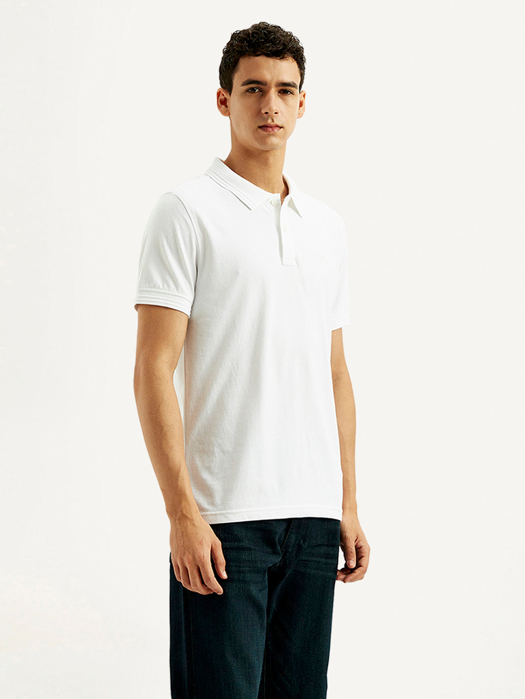 Men's Solid Slim Fit Polo T-shirt