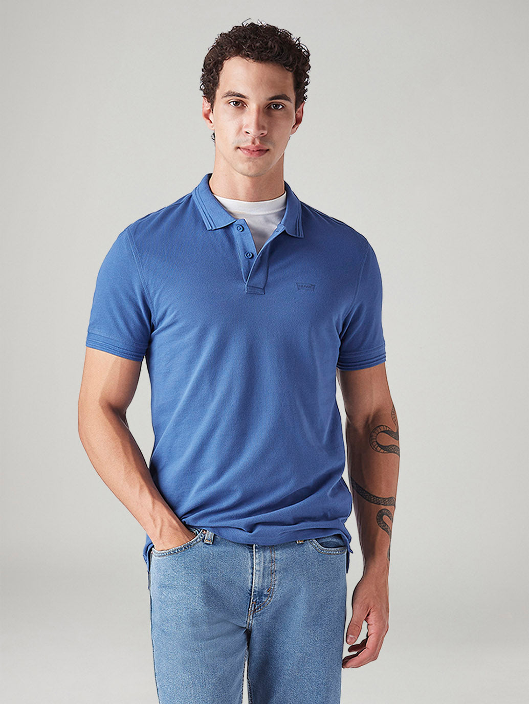 Men's Solid Slim Fit Commuter Polo T-Shirt