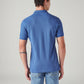 Men's Solid Slim Fit Commuter Polo T-Shirt - Back View