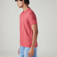 Men's Solid Slim Fit Pique Polo T-Shirt - Side View