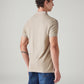 Men's Solid Slim Fit Commuter Polo T-Shirt - Back View