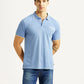 Men's Graphic Print Light Blue Slim Fit Polo T-shirt - Styleshot View