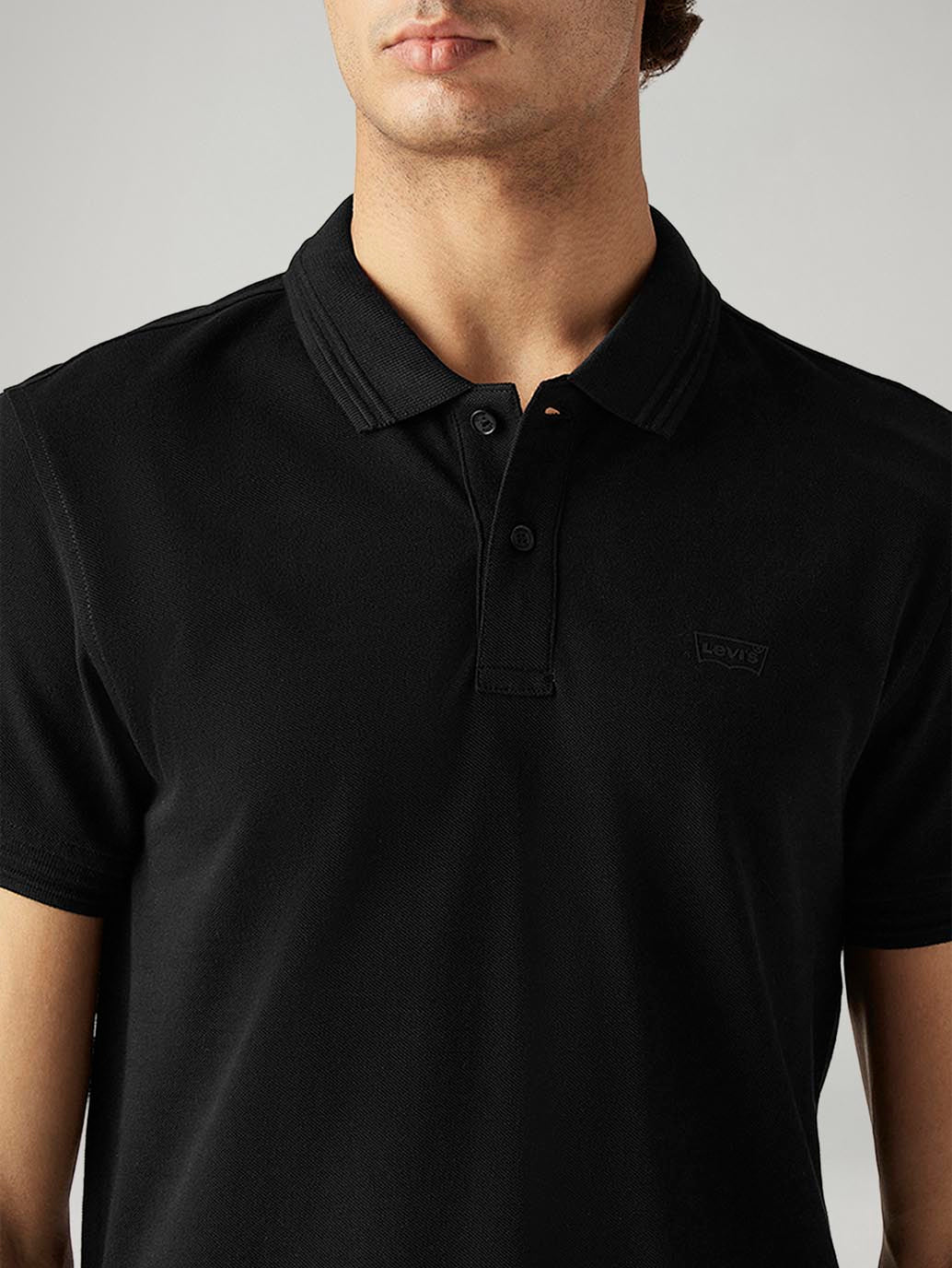 Men's Solid Slim Fit Pique Commuter Polo T-Shirt - Detail View