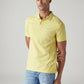 Men's Solid Yellow Pique Polo T-shirt - Side View