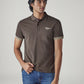 Men's Solid Brown Pique Polo T-Shirt - Styleshot View