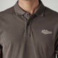 Men's Solid Brown Pique Polo T-Shirt - Detail View