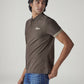 Men's Solid Brown Pique Polo T-Shirt - Side View