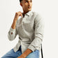 Men's Redloop Checkered Beige Slim Fit Shirt - Elevated View