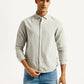 Men's Redloop Checkered Beige Slim Fit Shirt - Front View