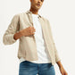 Men's Checkered Peach Slim Fit Shirt - Elevated View