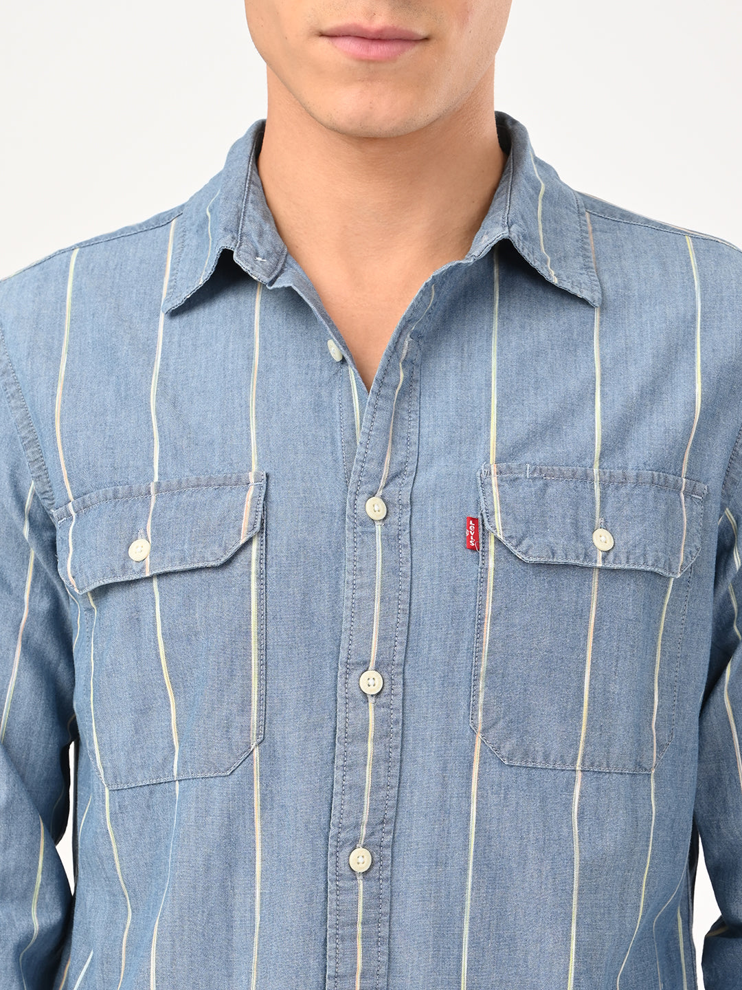 Men's Striped Slim Fit Shirt - detail View